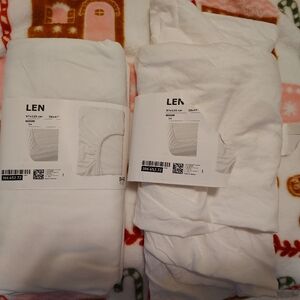 LEN White Bed Sheets Set of 2 (38×47") for a kids’ bed